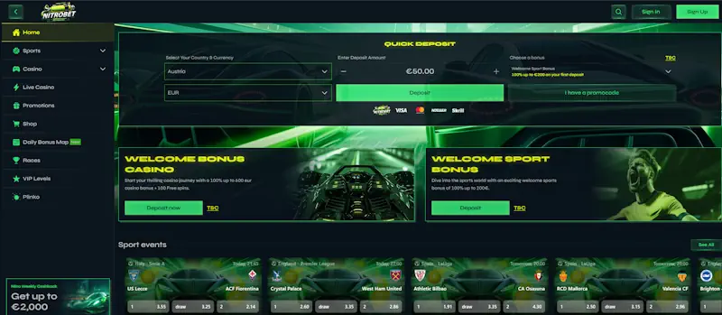 Nitrobet – VIP manager Telegram e cashback settimanale