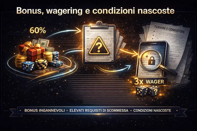 Bonus, wagering e condizioni nascoste