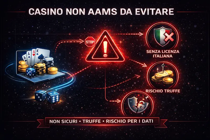 Casino non AAMS da evitare: 3 esempi reali e campanelli d'allarme